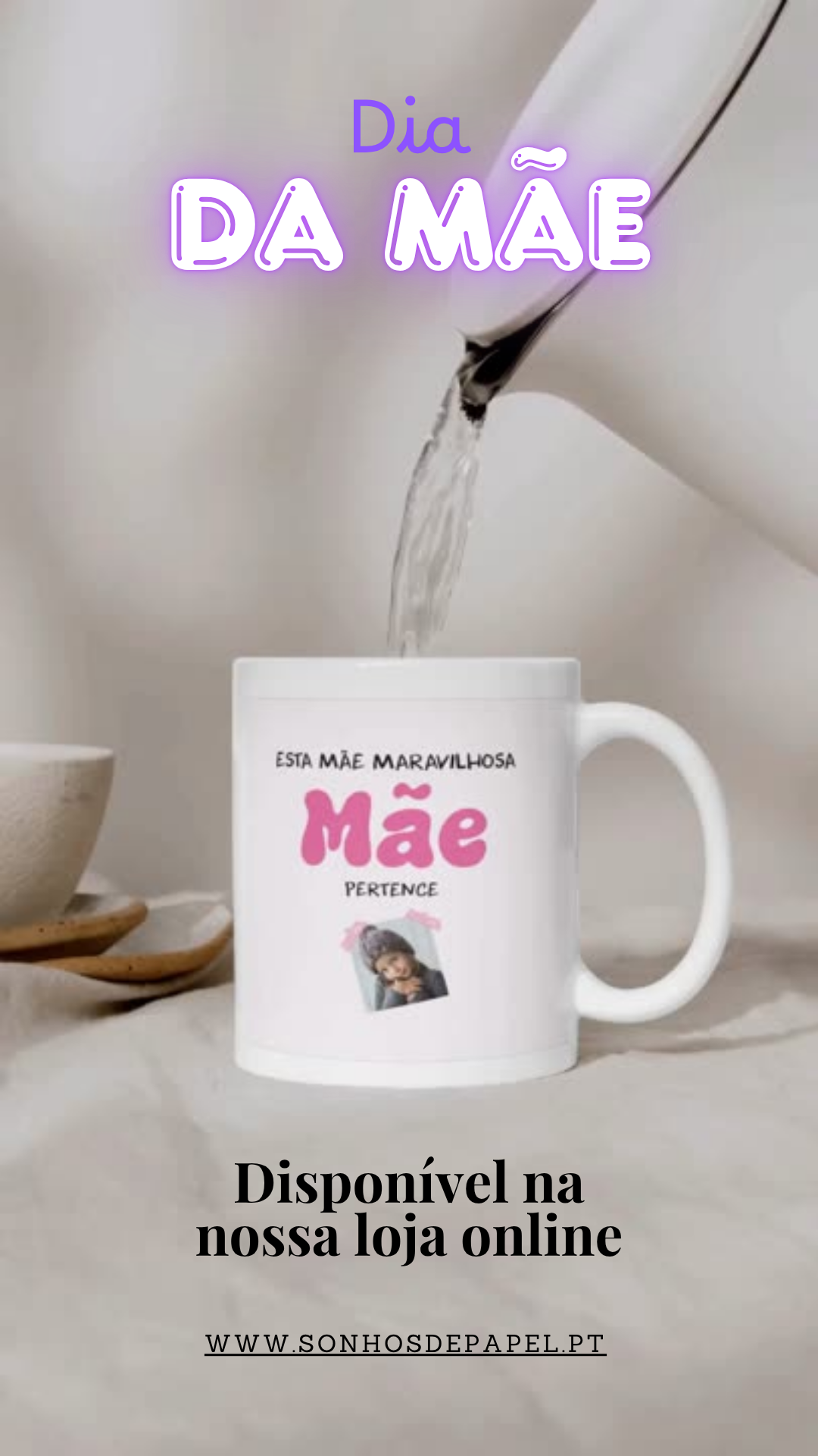 Caneca dia da mãe com foto