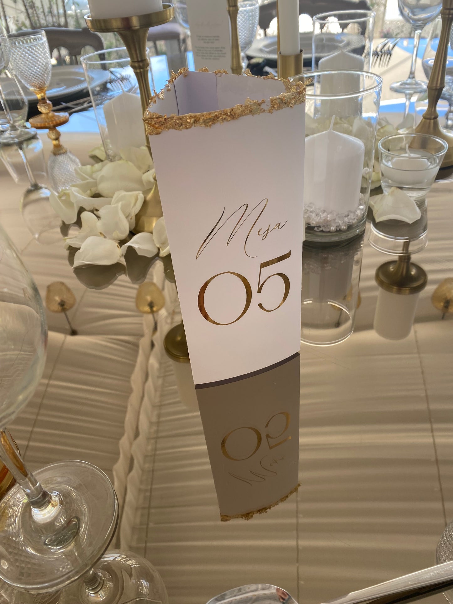 Menu triplo aplicação de dourado