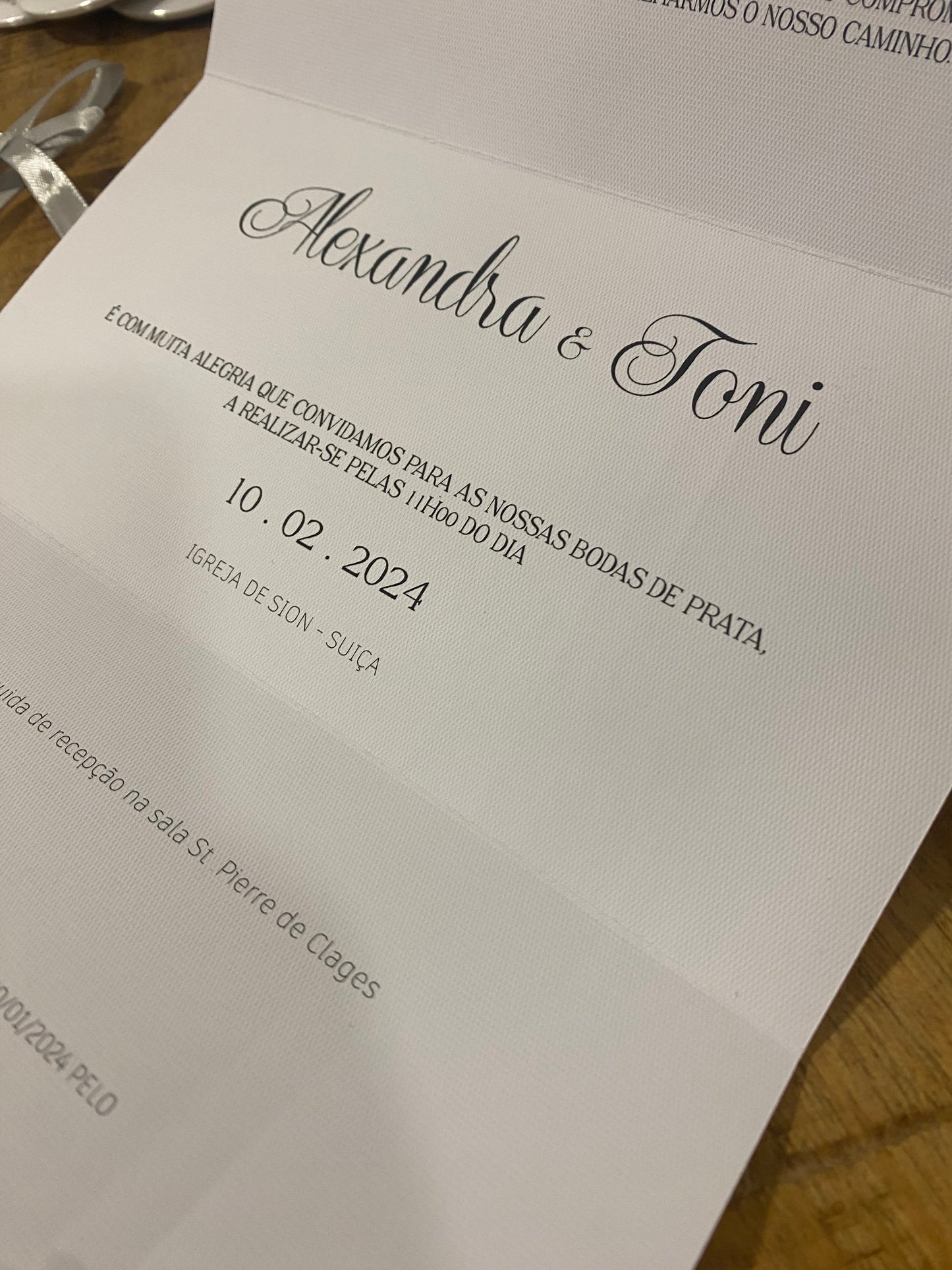 Convite 25 anos A&J