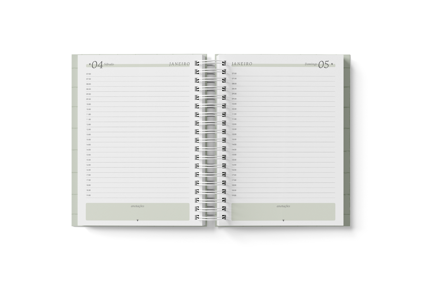 Planner A5 Branco papel