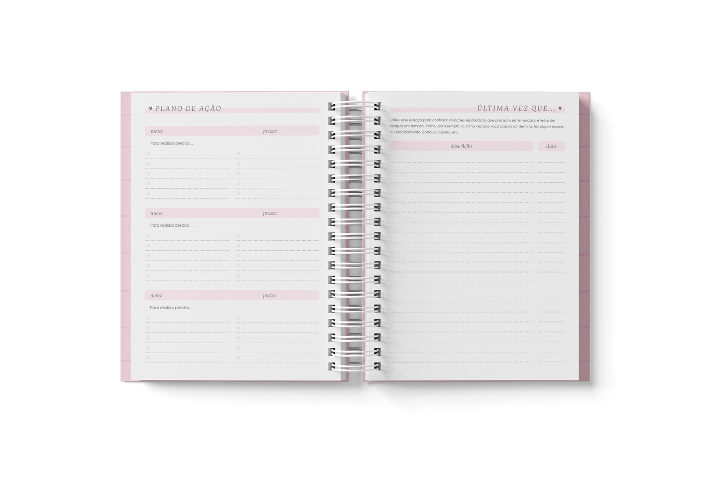 Planner A5 Branco papel