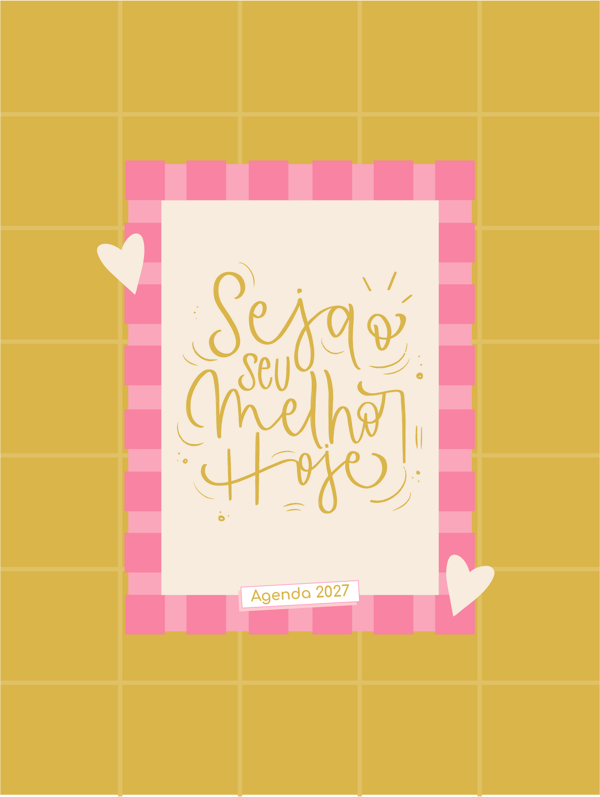 Combo Agenda fofa 2027+mini calendário