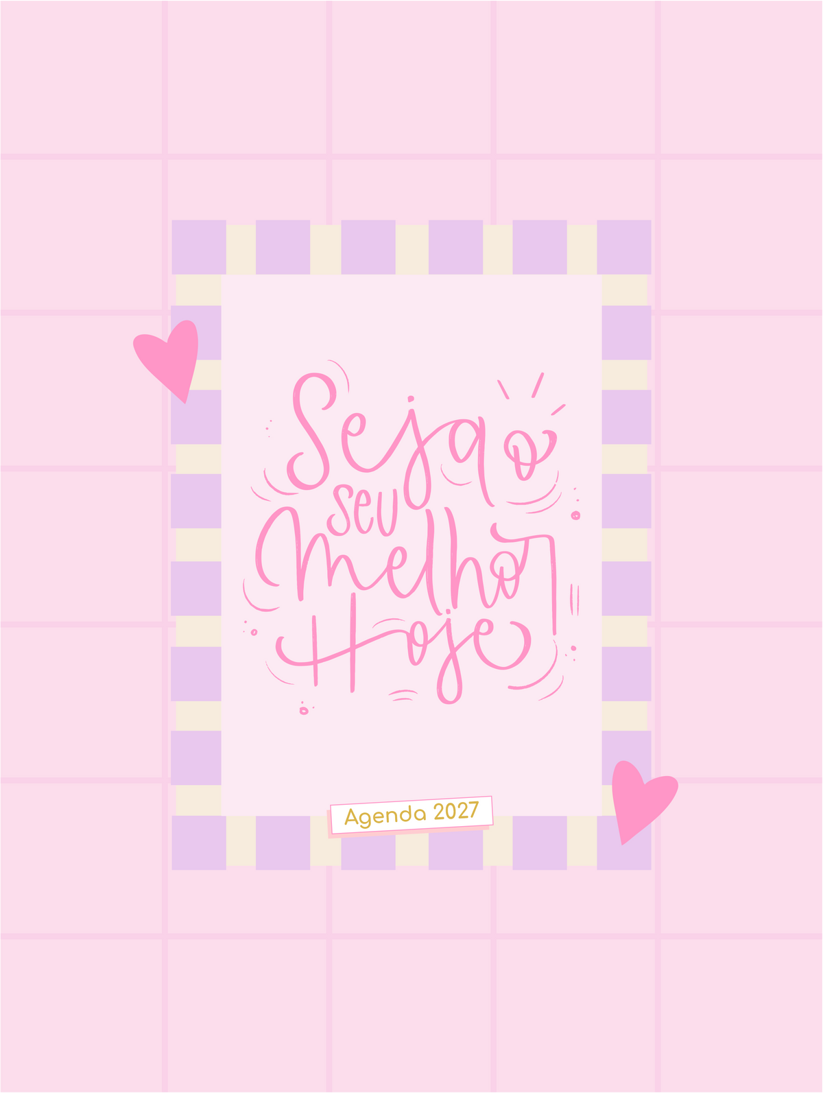 Combo Agenda fofa 2027+mini calendário