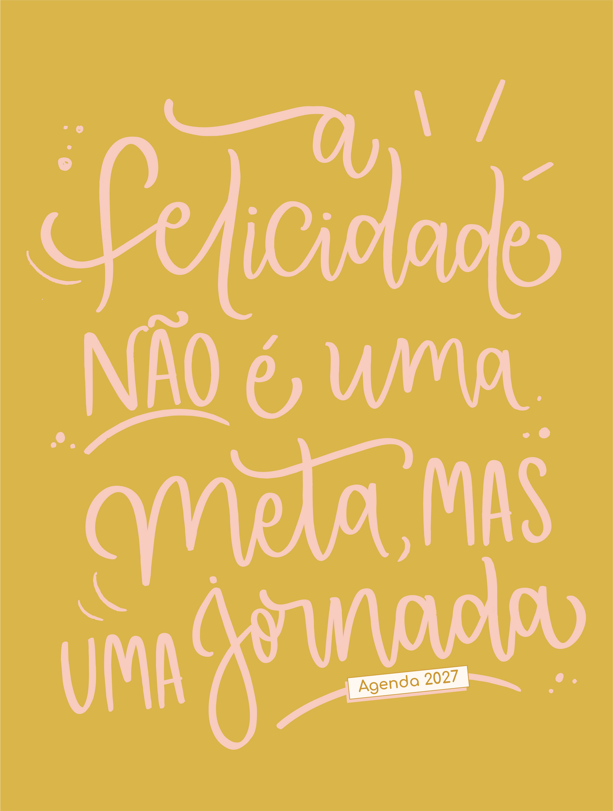 Combo Agenda fofa 2027+mini calendário