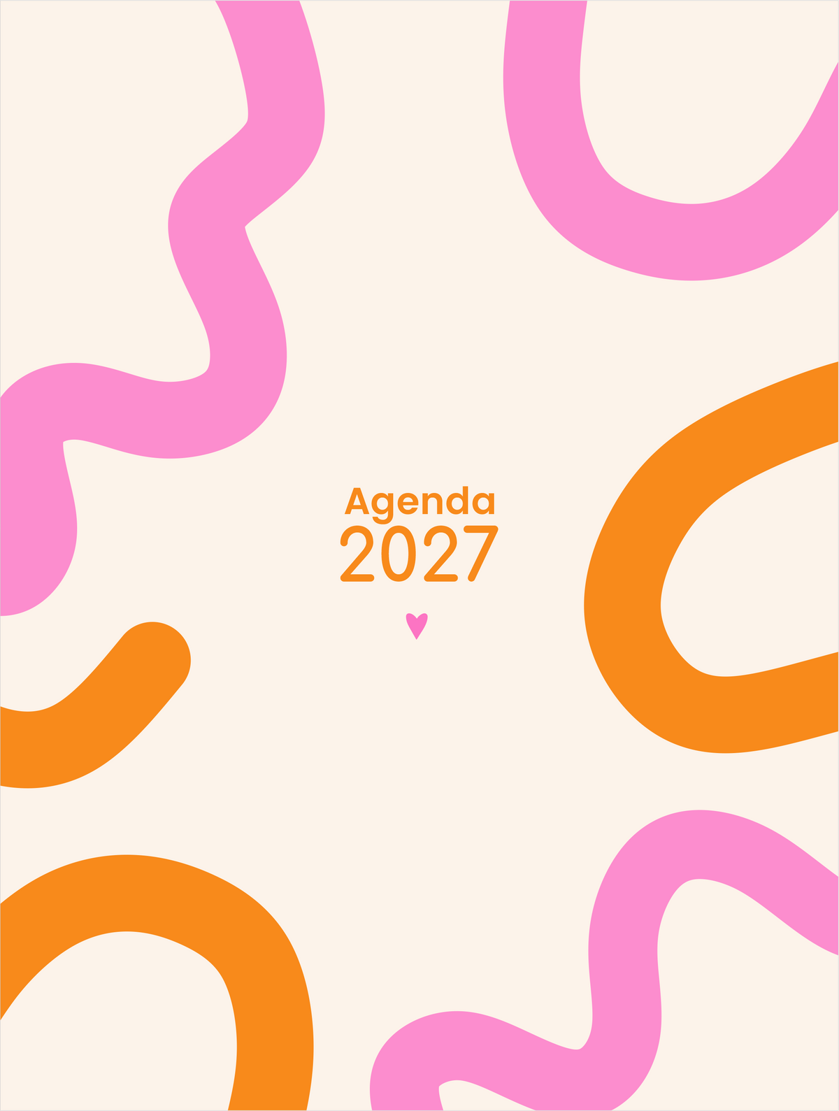 Combo Agenda fofa 2027+mini calendário