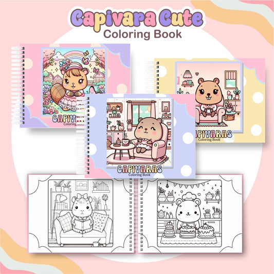 Livro de colorir Capivara