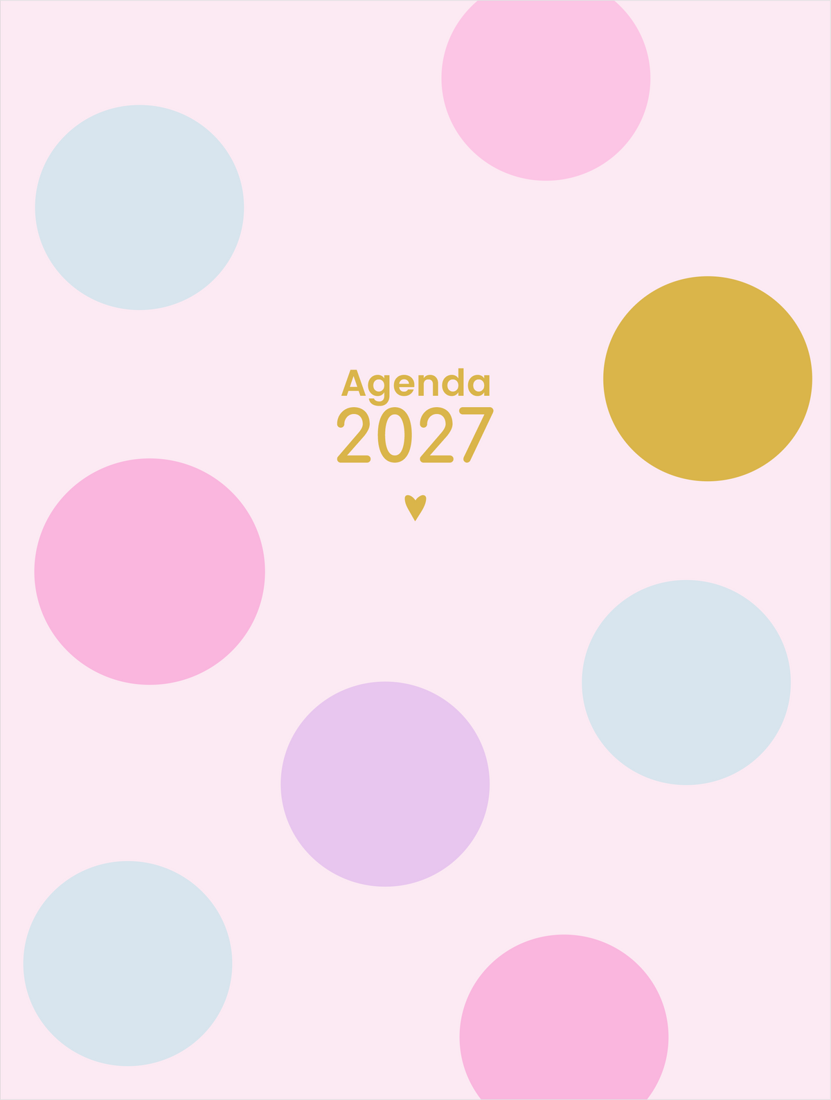 Combo Agenda fofa 2027+mini calendário