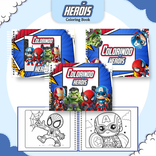 Livro de colorir Herois