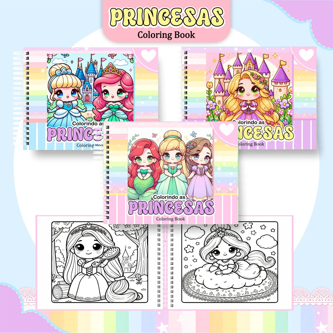 Livro de colorir Princesas