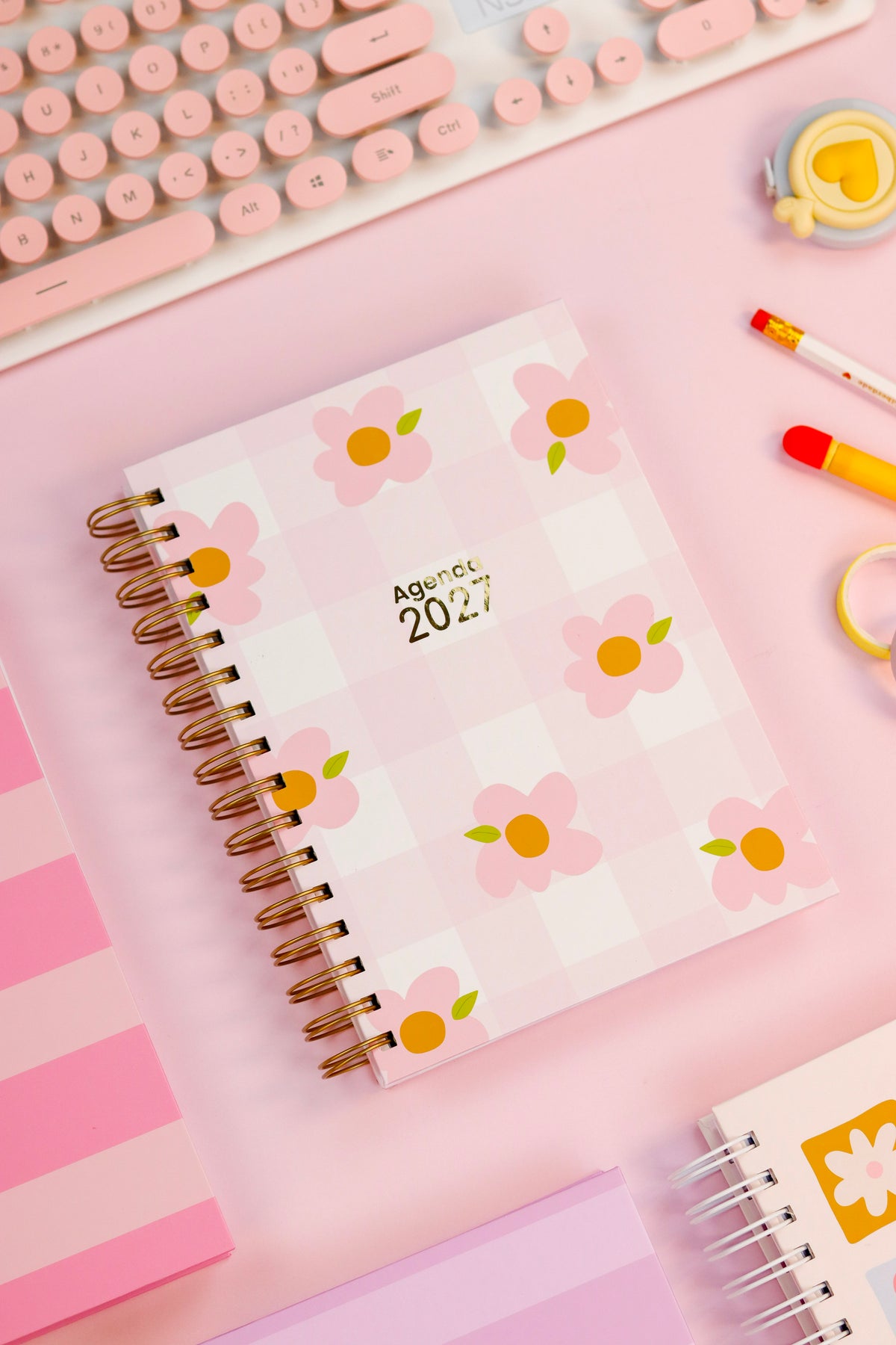Combo Agenda fofa 2027+mini calendário
