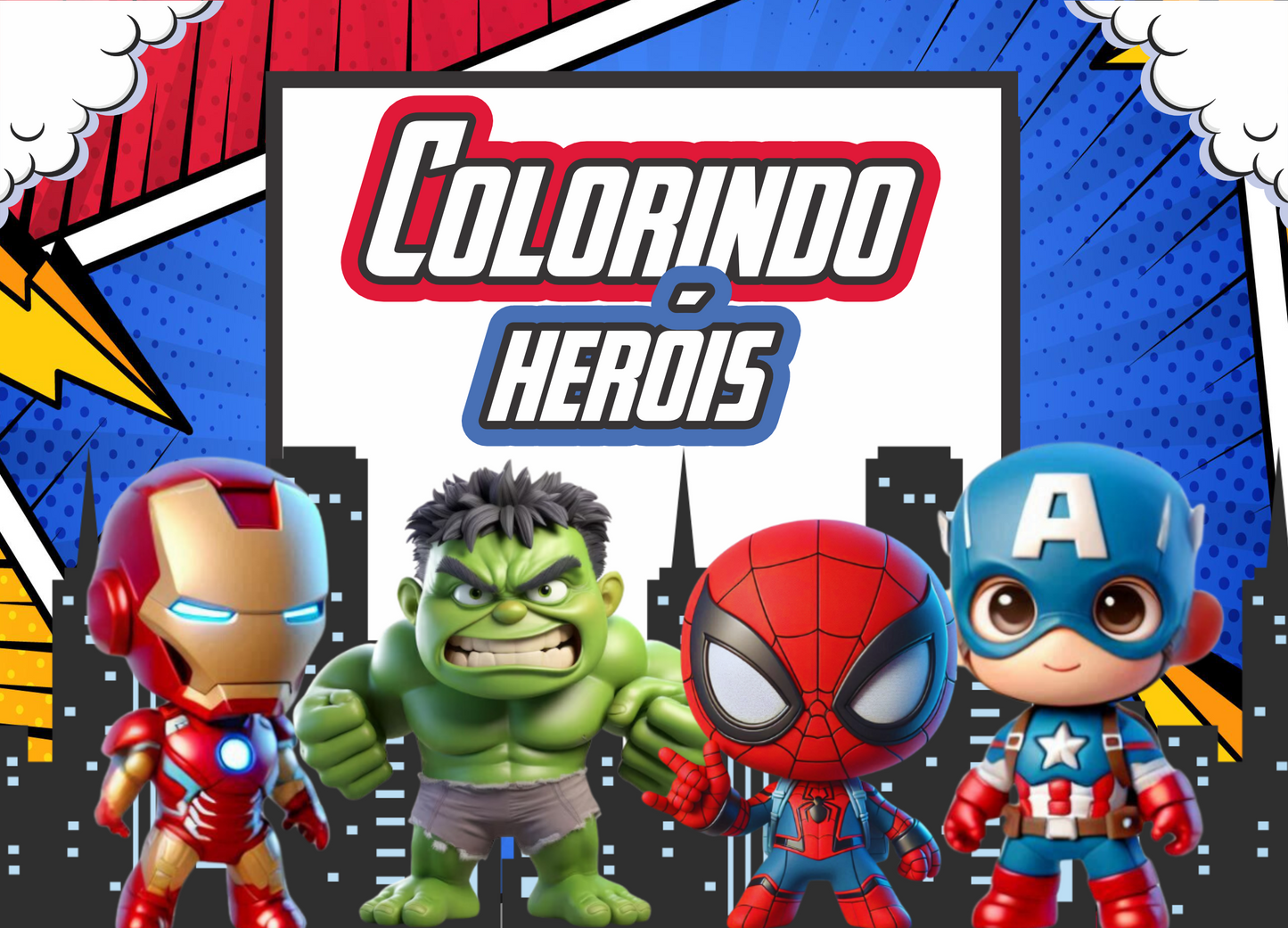 Livro de colorir Herois