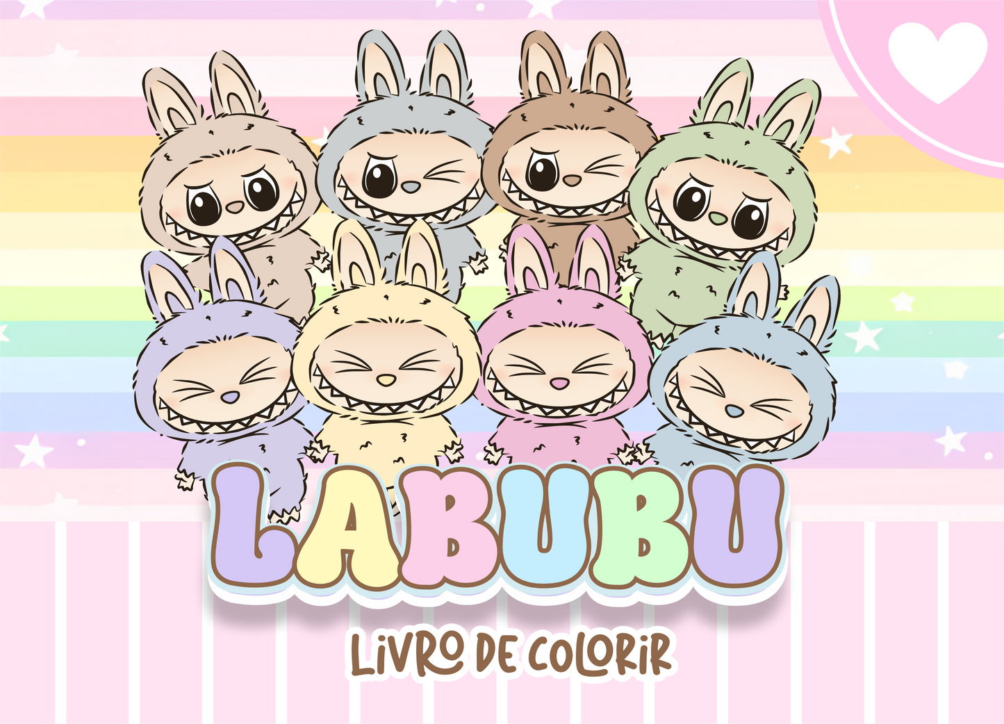 Livro de colorir Labubu