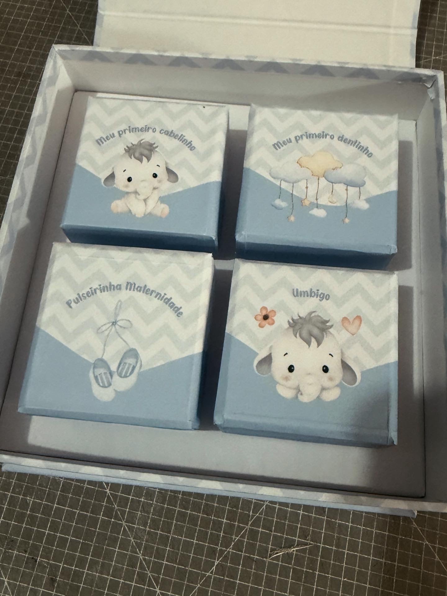 Caixa recordações do bebé