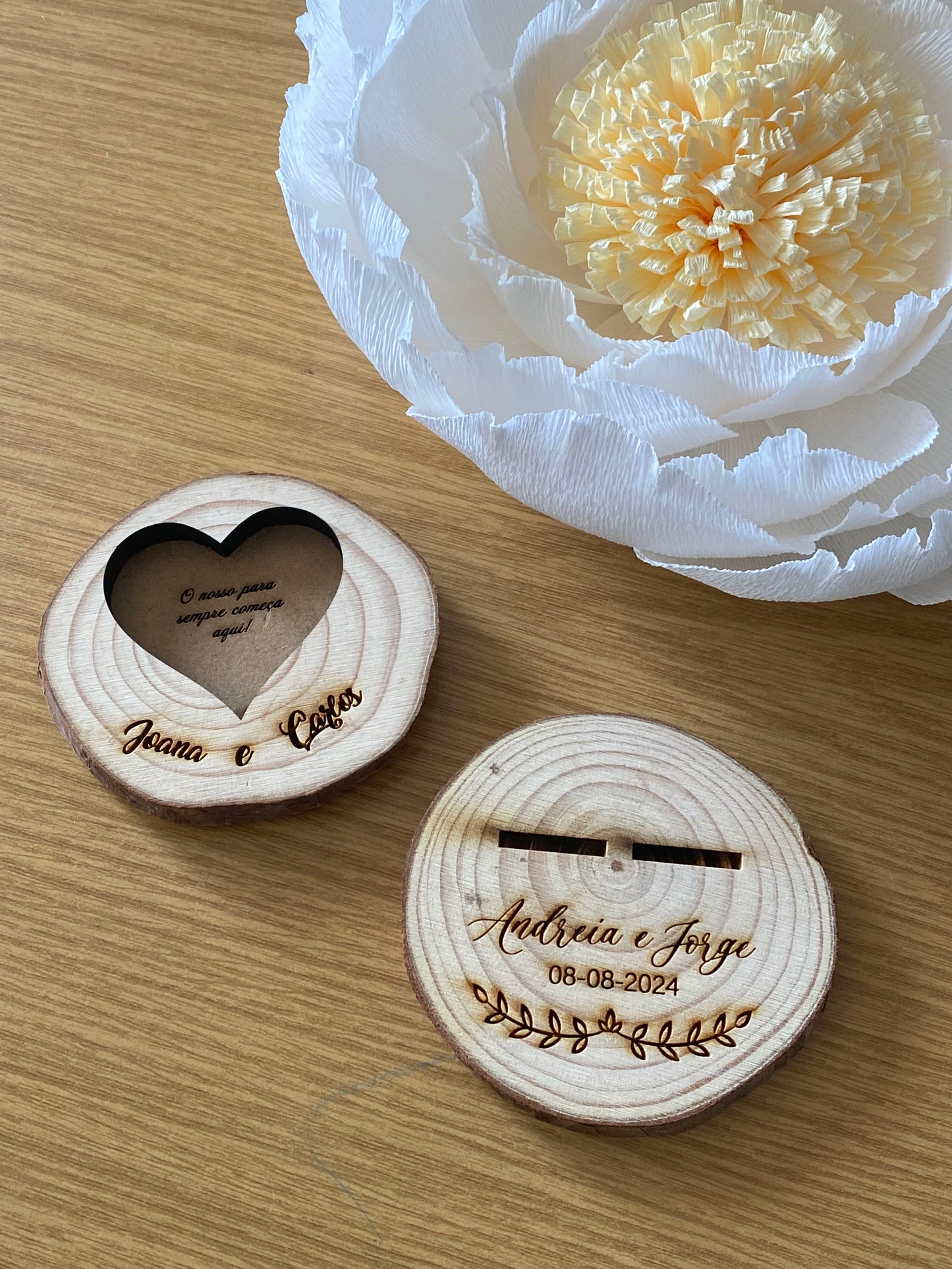 Porta Alianças de Casamento em MDF