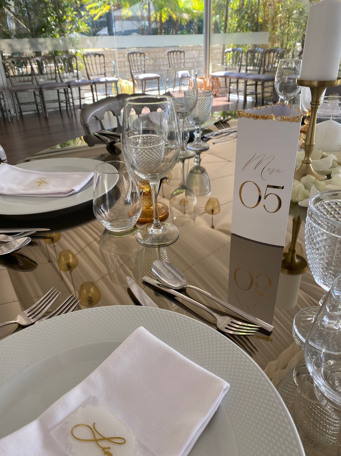 Menu triplo aplicação de dourado