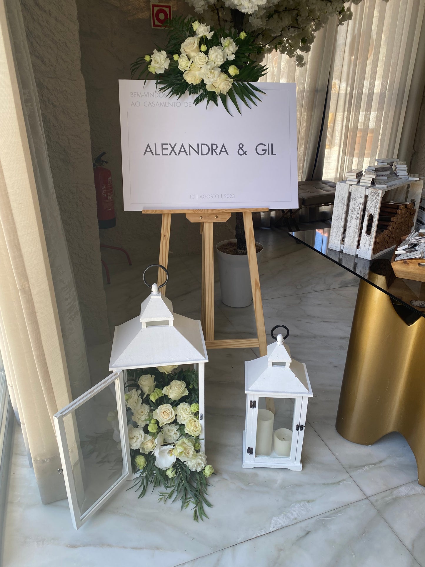 Painel Boas Vindas Alexandra&Gil