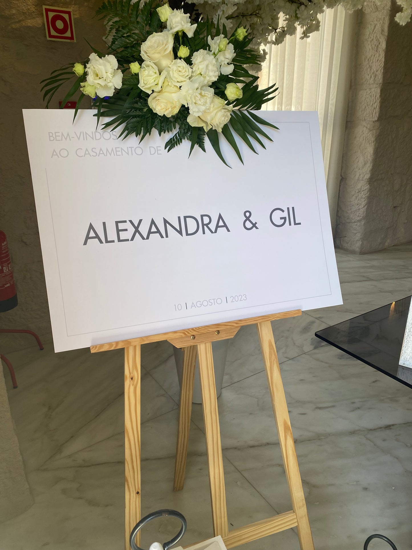 Painel Boas Vindas Alexandra&Gil