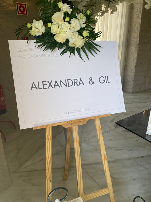 Painel Boas Vindas Alexandra&Gil