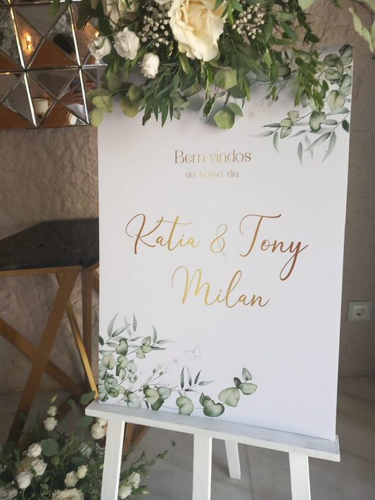 Painel de Boas-vindas Katy&Tony