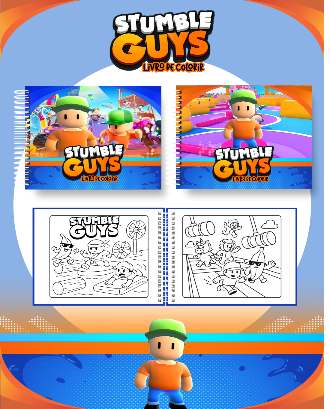 Livro de colorir stumble guys