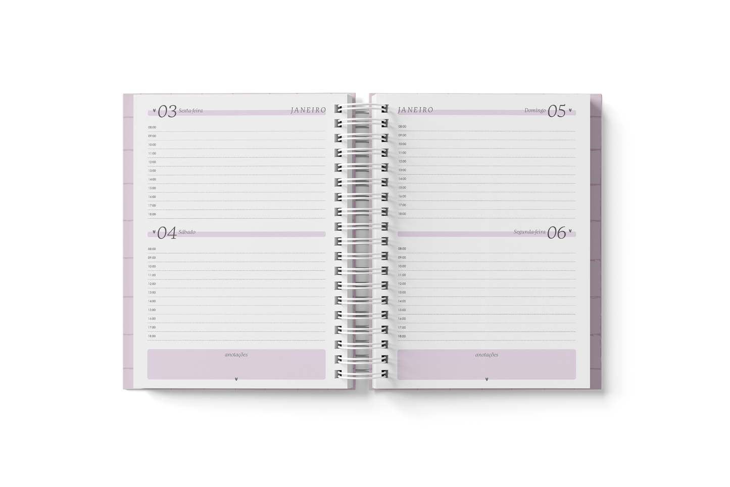 Planner A5 Branco papel 2