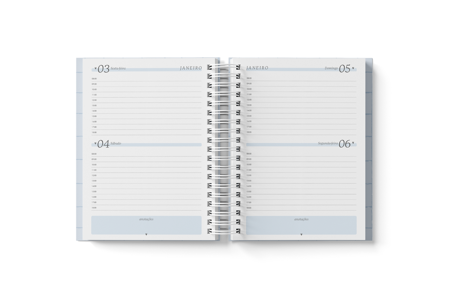 Planner A5 Branco papel 2