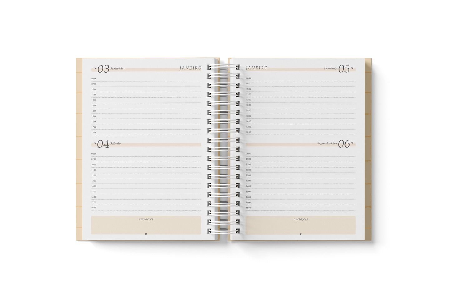 Planner A5 Branco papel 2