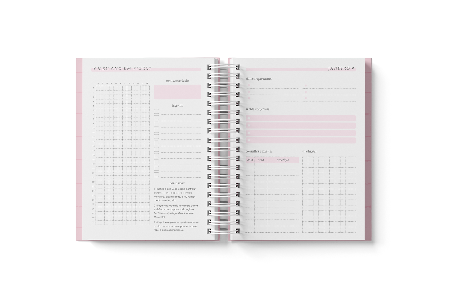 Planner A5 Branco papel 2