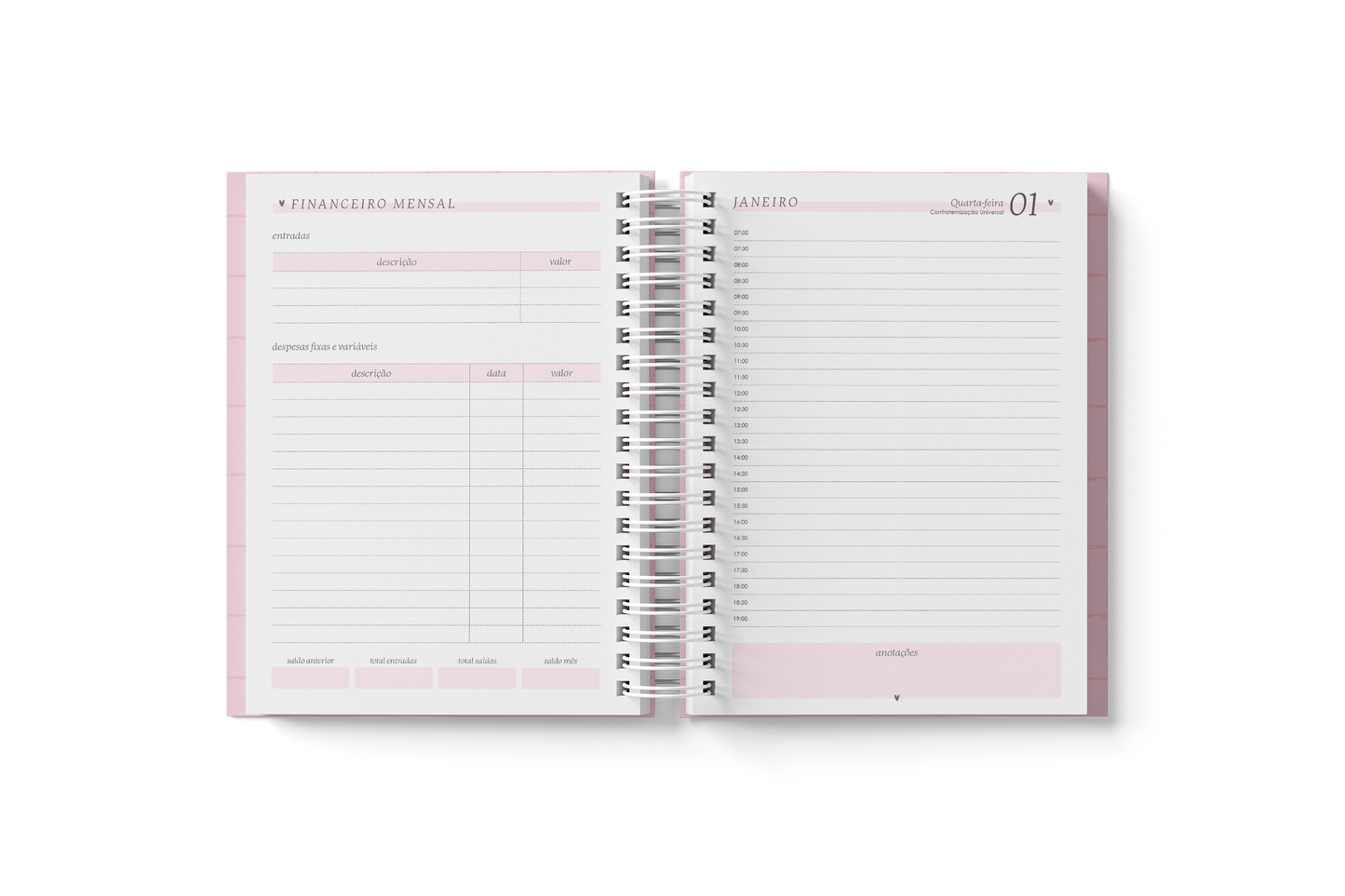 Planner A5 Branco papel 2