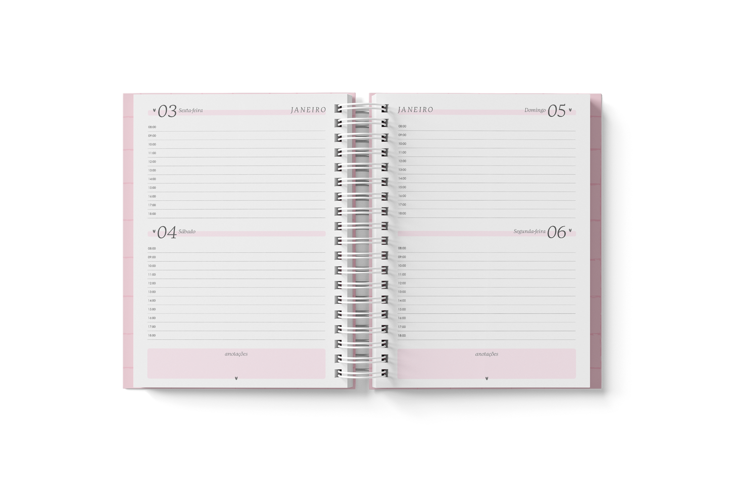 Planner A5 Branco papel