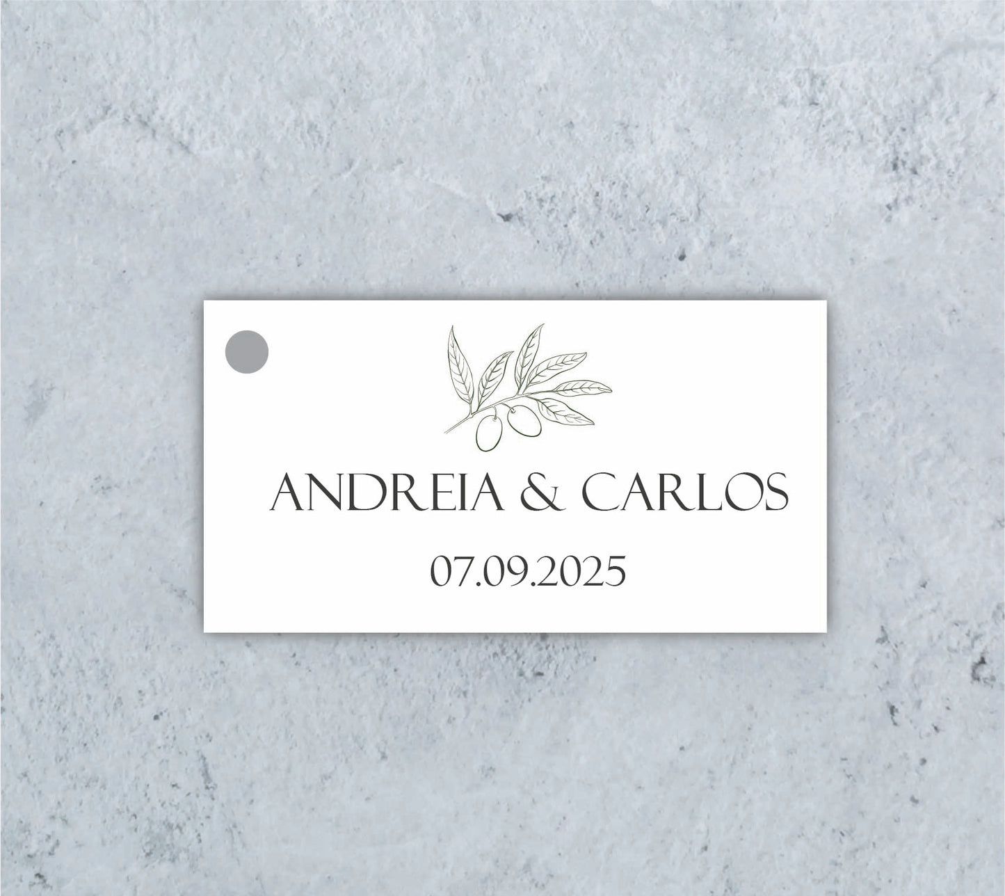 Etiqueta retangular Andreia&Carlos